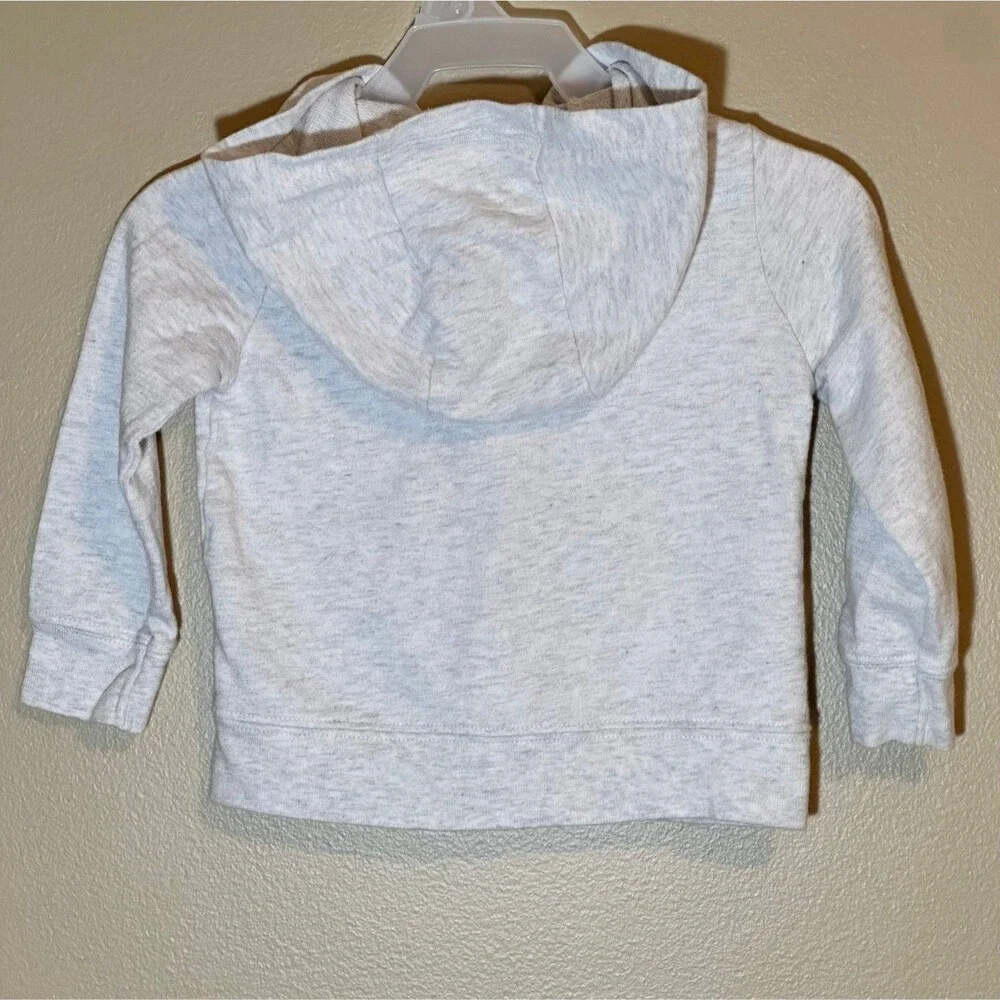 Baby Girl Full-Zip Gray Hoodie Sweatshirt Animal Carters Just One You Sz 12M